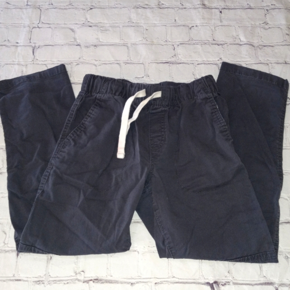 GUC Boys 8 Cat&Jack Drawstring/Stretch Waist Gray Khaki Joggers